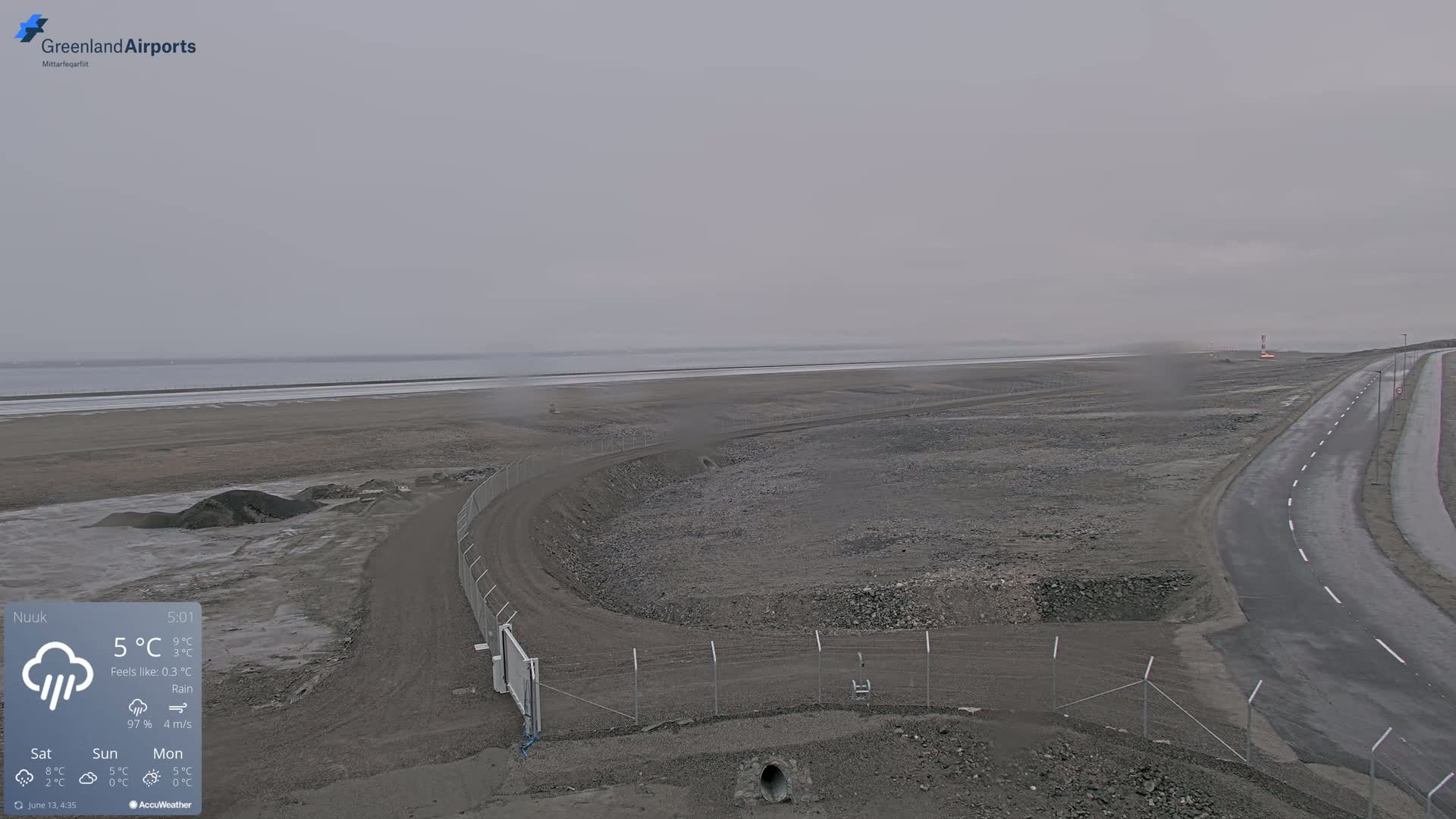 Nuuk Airport North Live Cam - Nuuk, Sermersooq, Greenland, Denmark