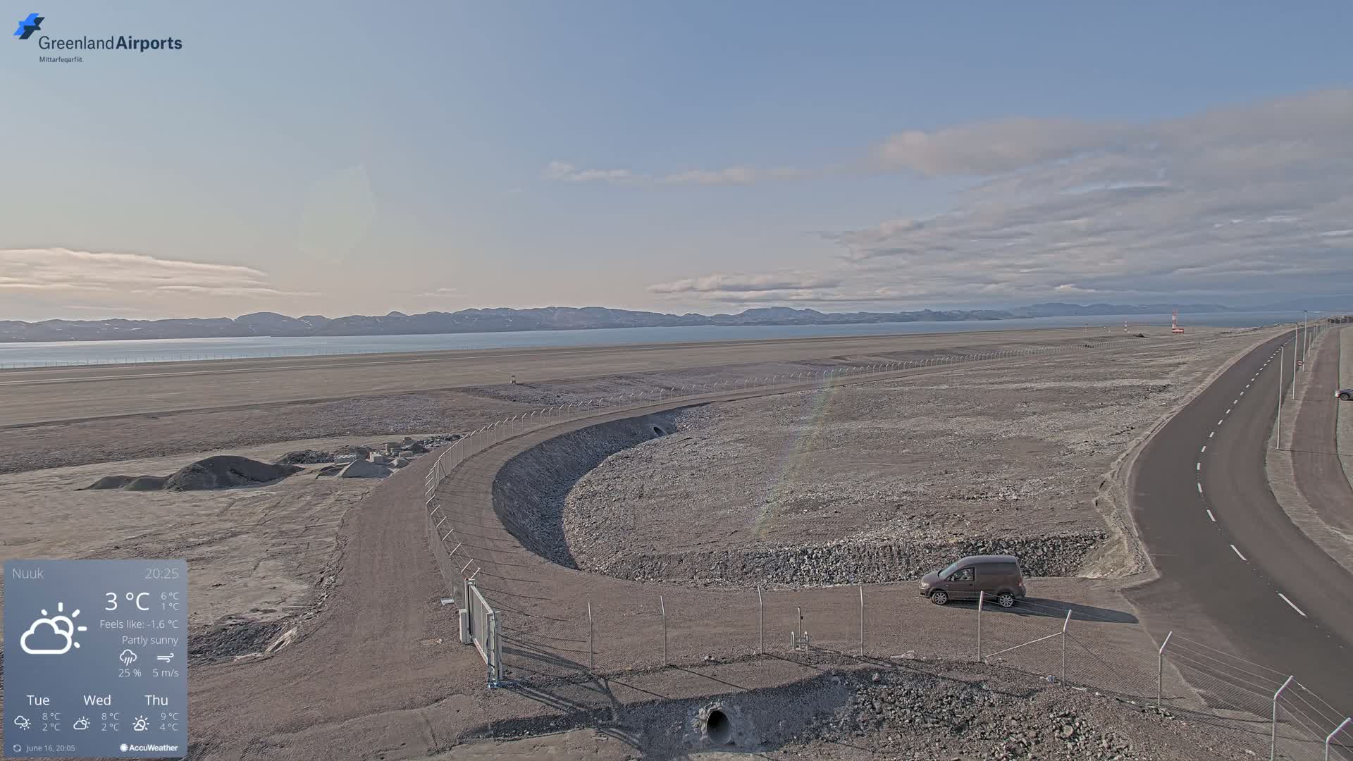 Nuuk Airport North Live Cam - Nuuk, Sermersooq, Greenland, Denmark