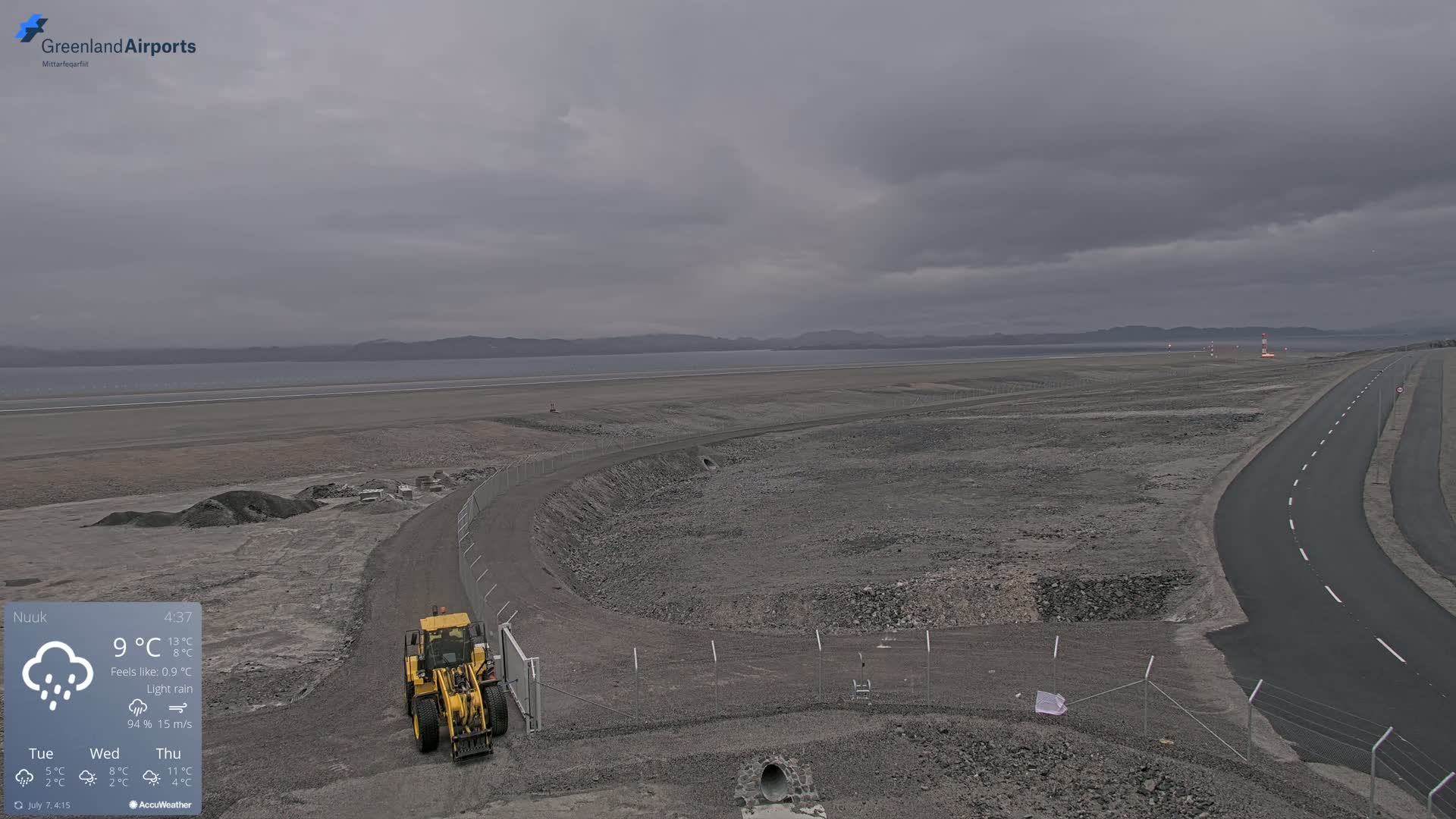 Nuuk Airport North Towards View Live Cam GOH / BGGH - Nuuk, Sermersooq, Greenland, Denmark