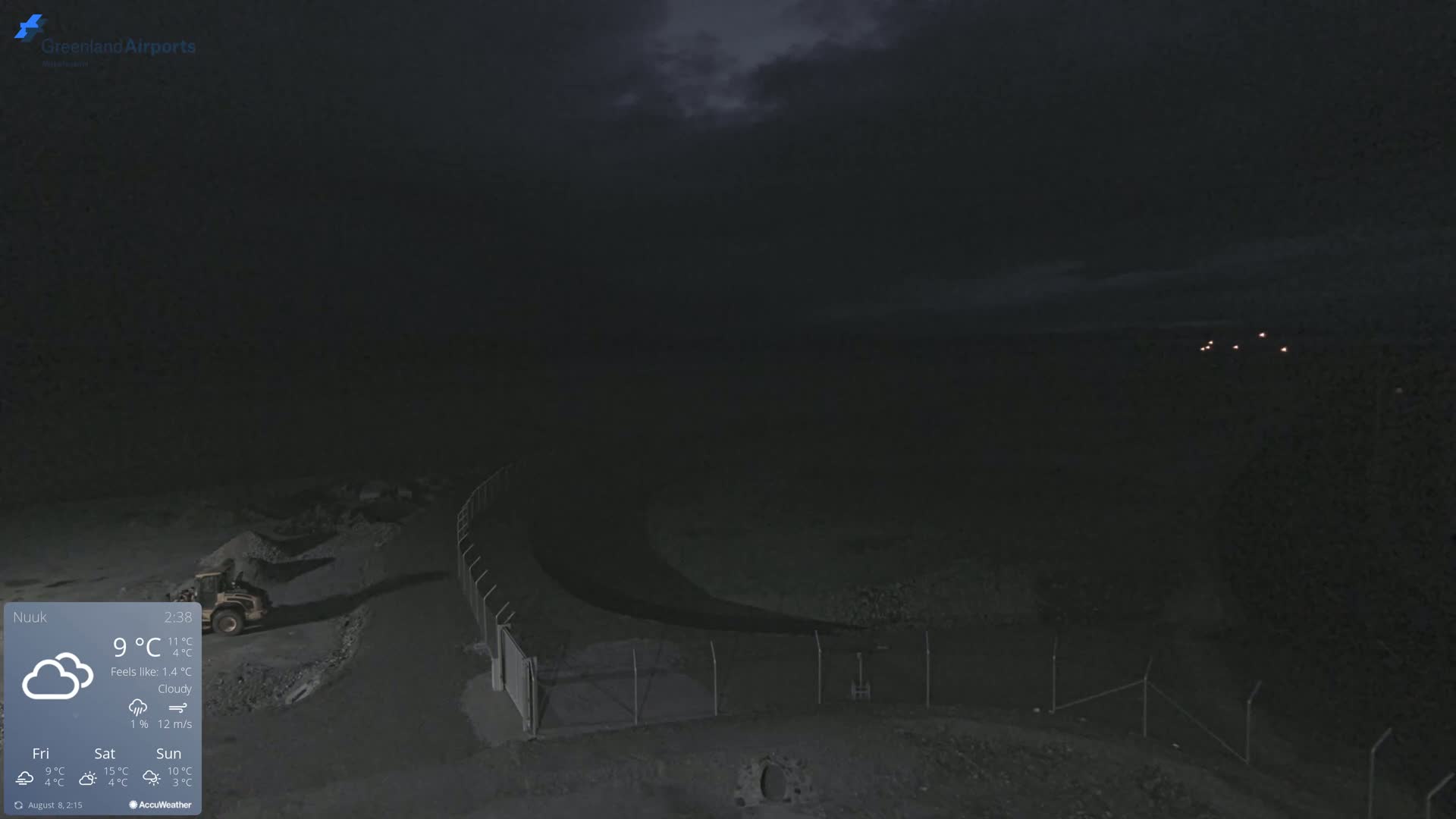 Nuuk Airport North Towards View Live Cam GOH / BGGH - Nuuk, Sermersooq, Greenland, Denmark