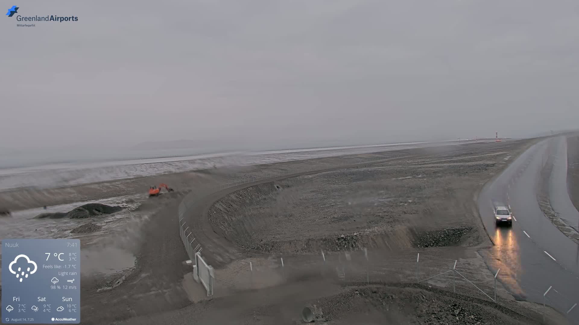 Nuuk Airport North Towards View Live Cam GOH / BGGH - Nuuk, Sermersooq, Greenland, Denmark