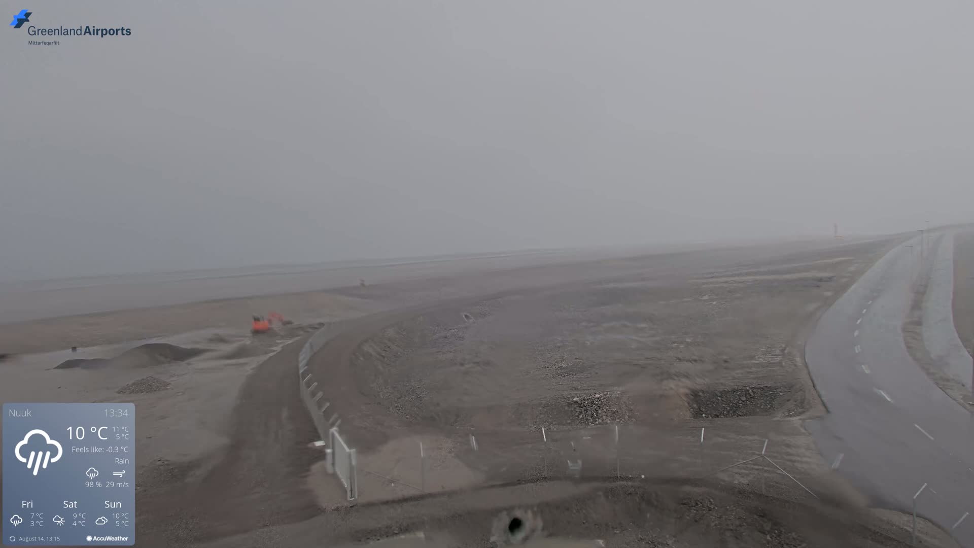 Nuuk Airport North Towards View Live Cam GOH / BGGH - Nuuk, Sermersooq, Greenland, Denmark