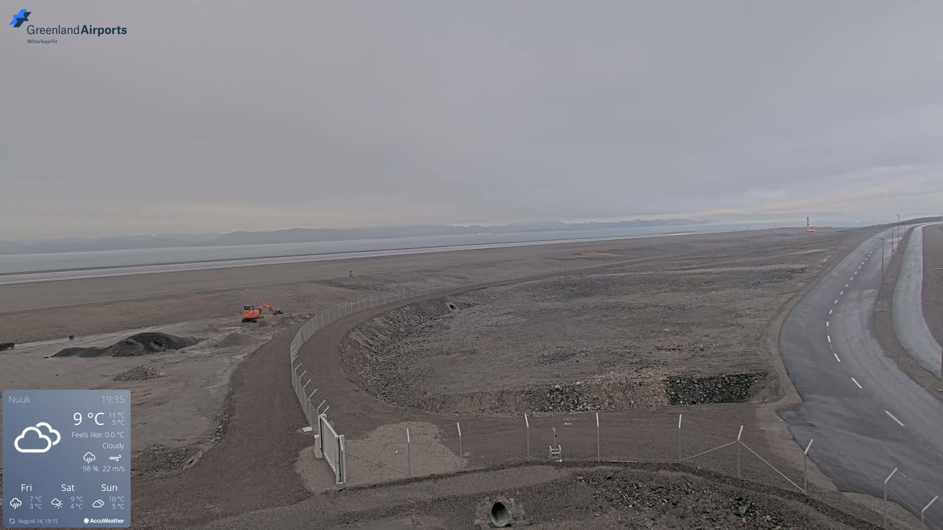 Nuuk Airport North Towards View Live Cam GOH / BGGH - Nuuk, Sermersooq, Greenland, Denmark