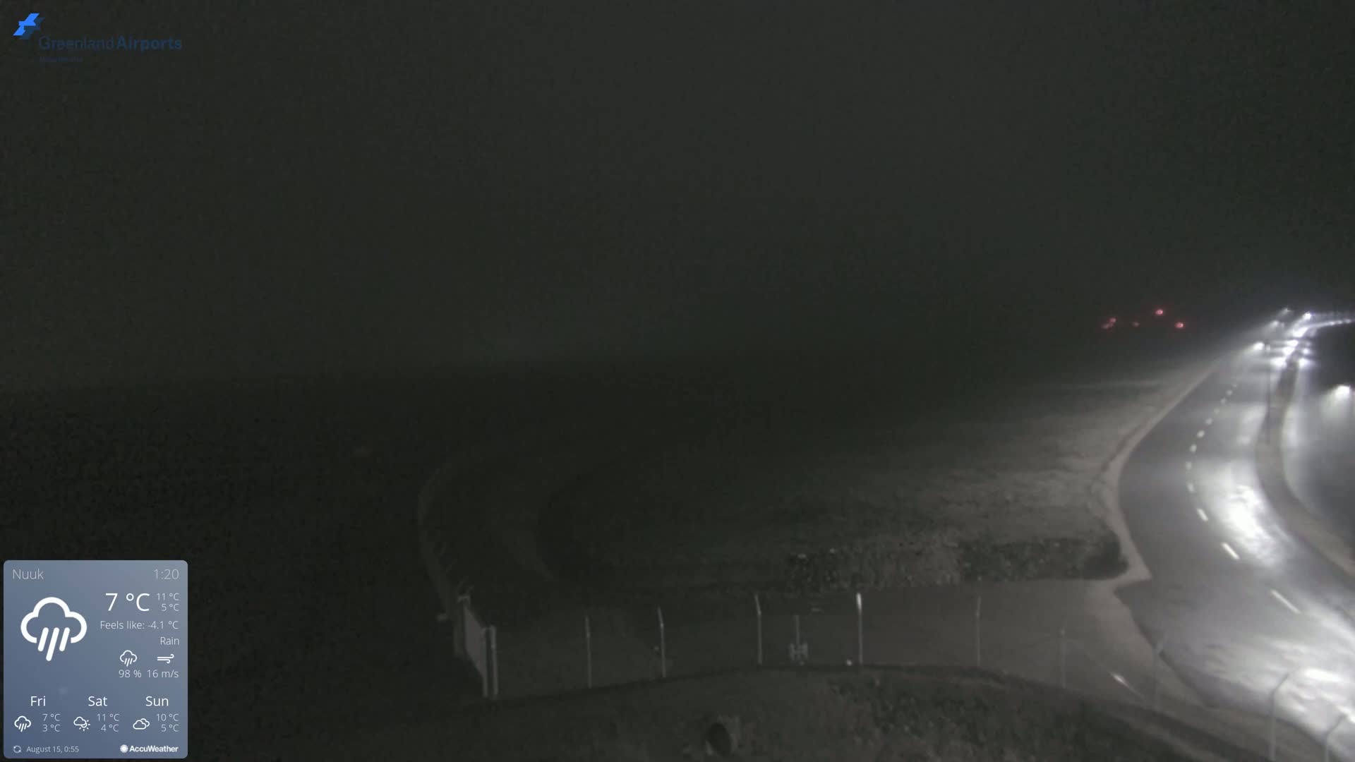 Nuuk Airport North Towards View Live Cam GOH / BGGH - Nuuk, Sermersooq, Greenland, Denmark