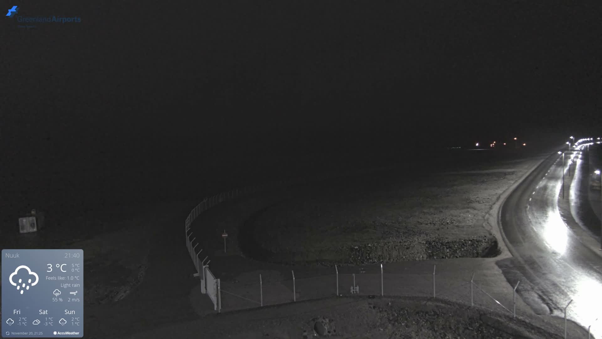 Nuuk Airport North Towards View Live Cam GOH / BGGH - Nuuk, Sermersooq, Greenland, Denmark