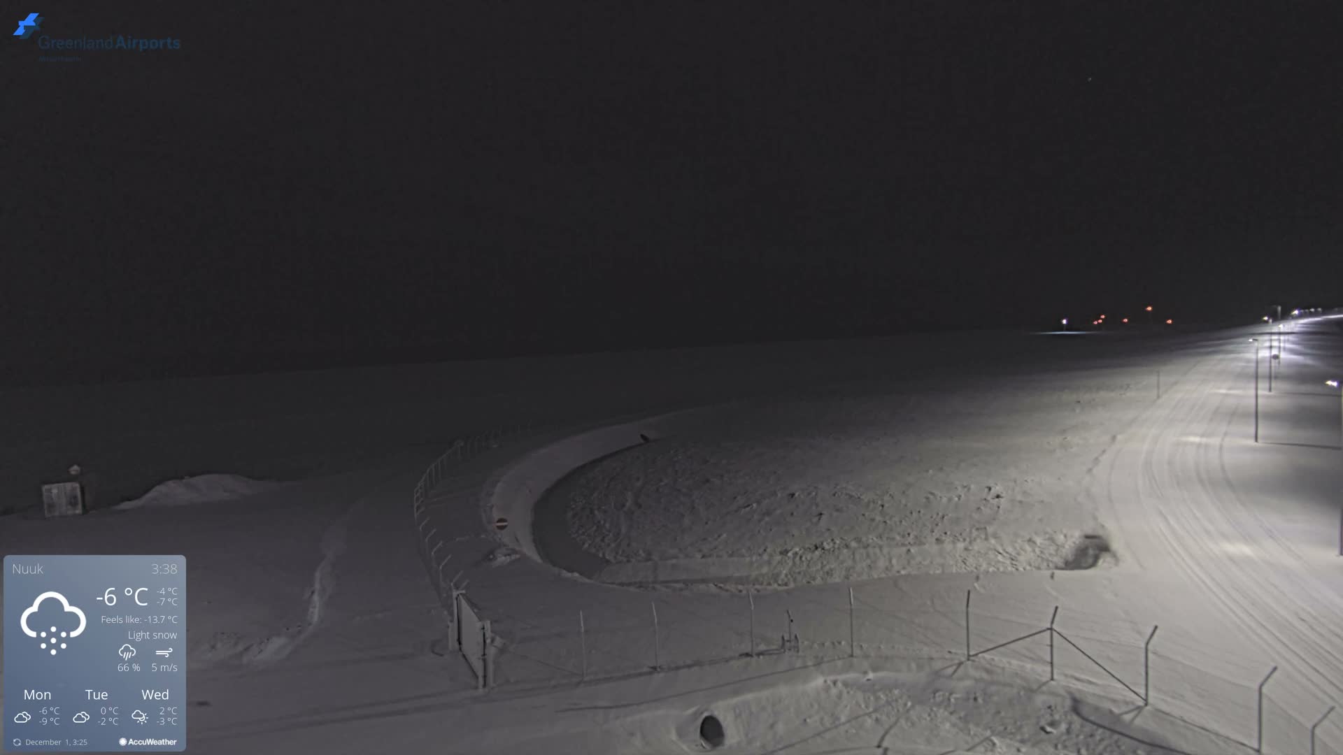 Nuuk Airport North Towards View Live Cam GOH / BGGH - Nuuk, Sermersooq, Greenland, Denmark