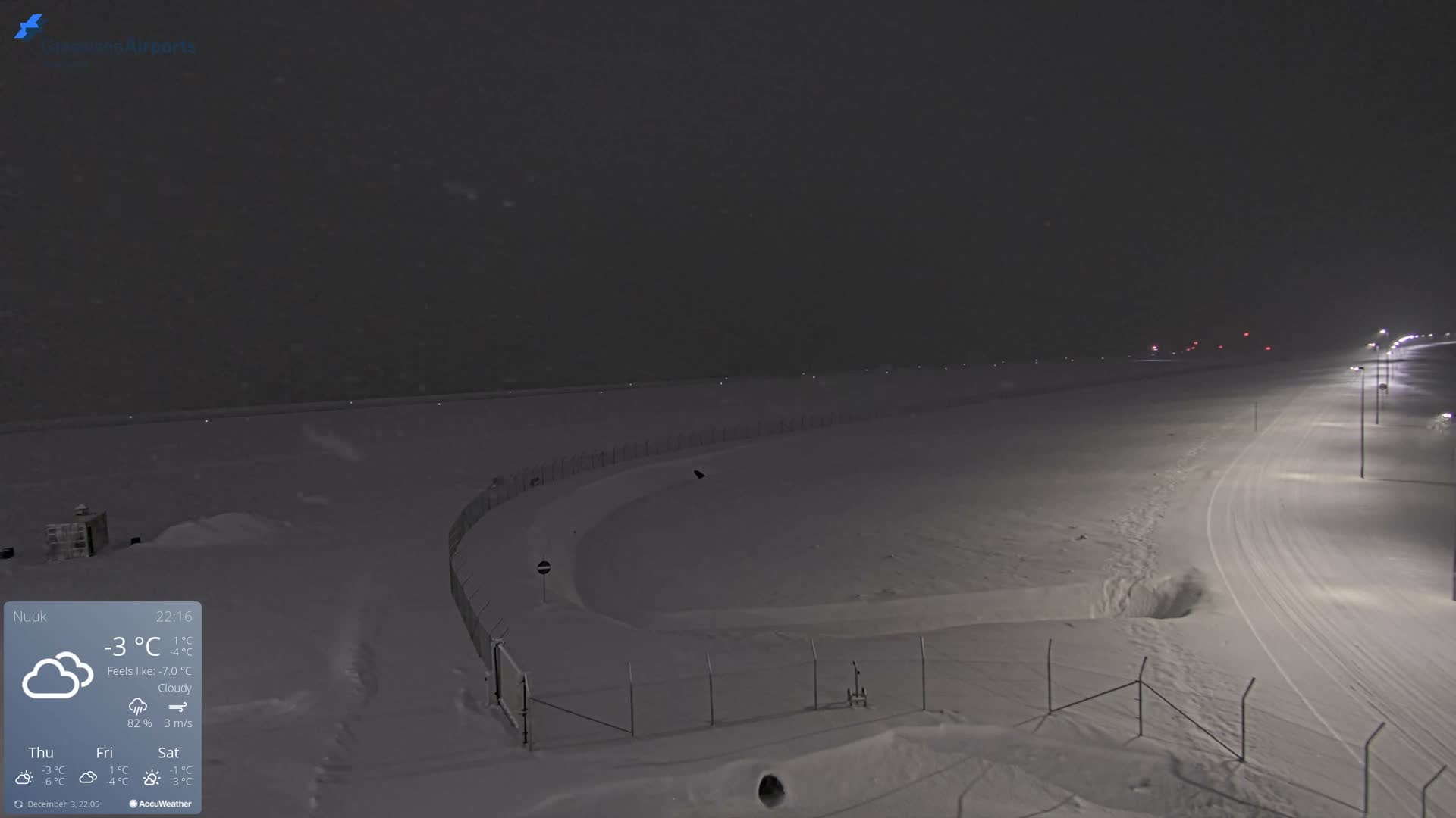 Nuuk Airport North Towards View Live Cam GOH / BGGH - Nuuk, Sermersooq, Greenland, Denmark