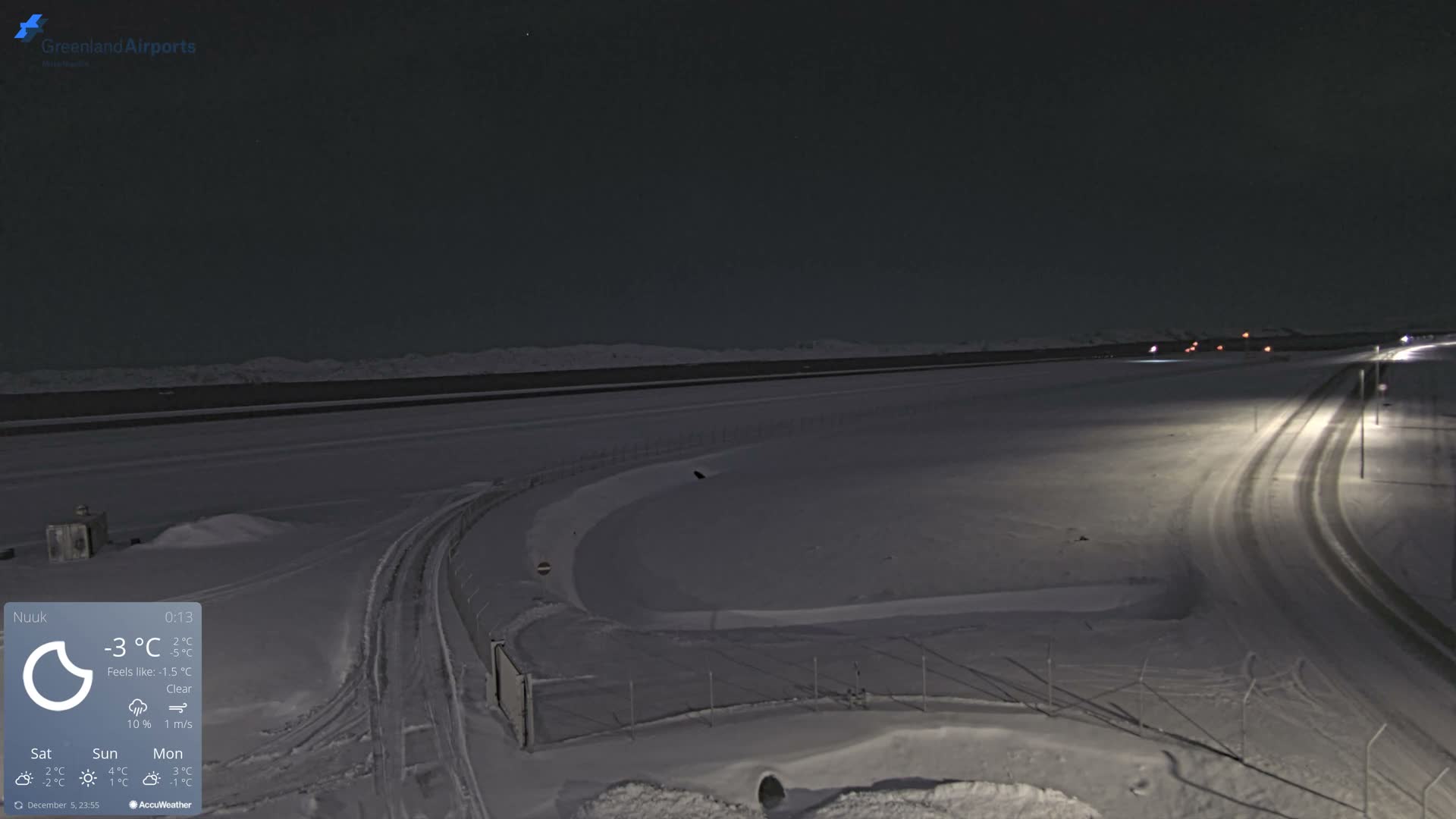 Nuuk Airport North Towards View Live Cam GOH / BGGH - Nuuk, Sermersooq, Greenland, Denmark