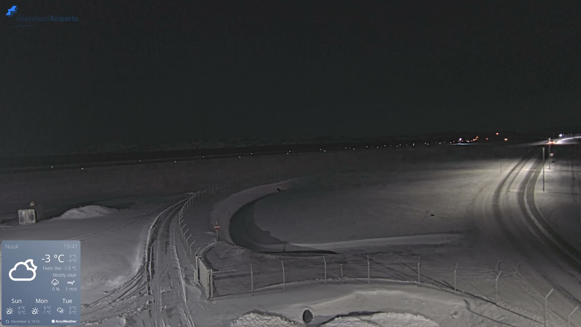 Nuuk Airport North Towards View Live Cam GOH / BGGH - Nuuk, Sermersooq, Greenland, Denmark