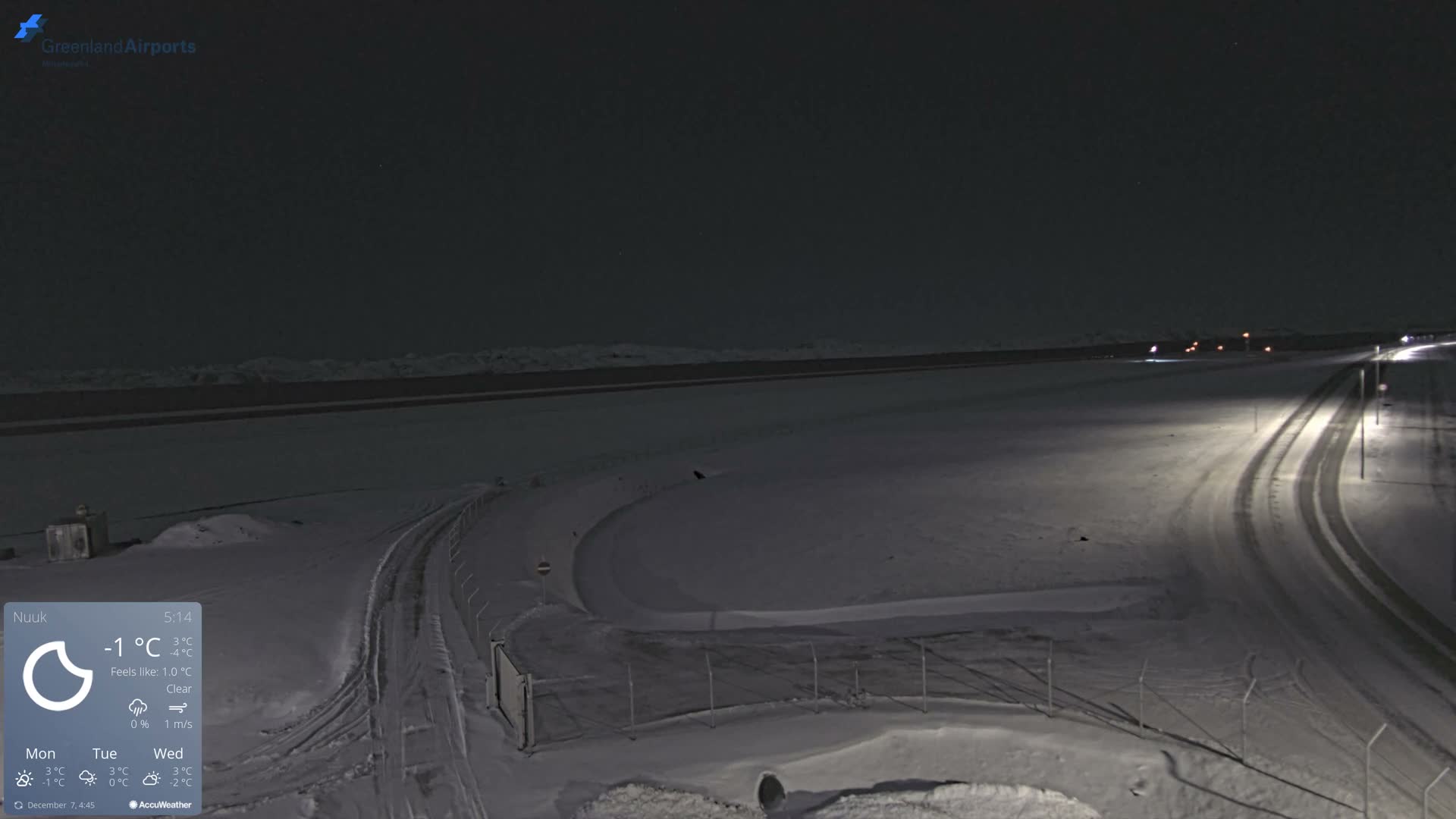 Nuuk Airport North Towards View Live Cam GOH / BGGH - Nuuk, Sermersooq, Greenland, Denmark