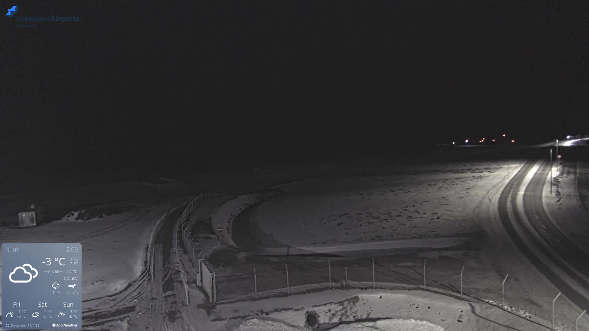 Nuuk Airport North Towards View Live Cam GOH / BGGH - Nuuk, Sermersooq, Greenland, Denmark