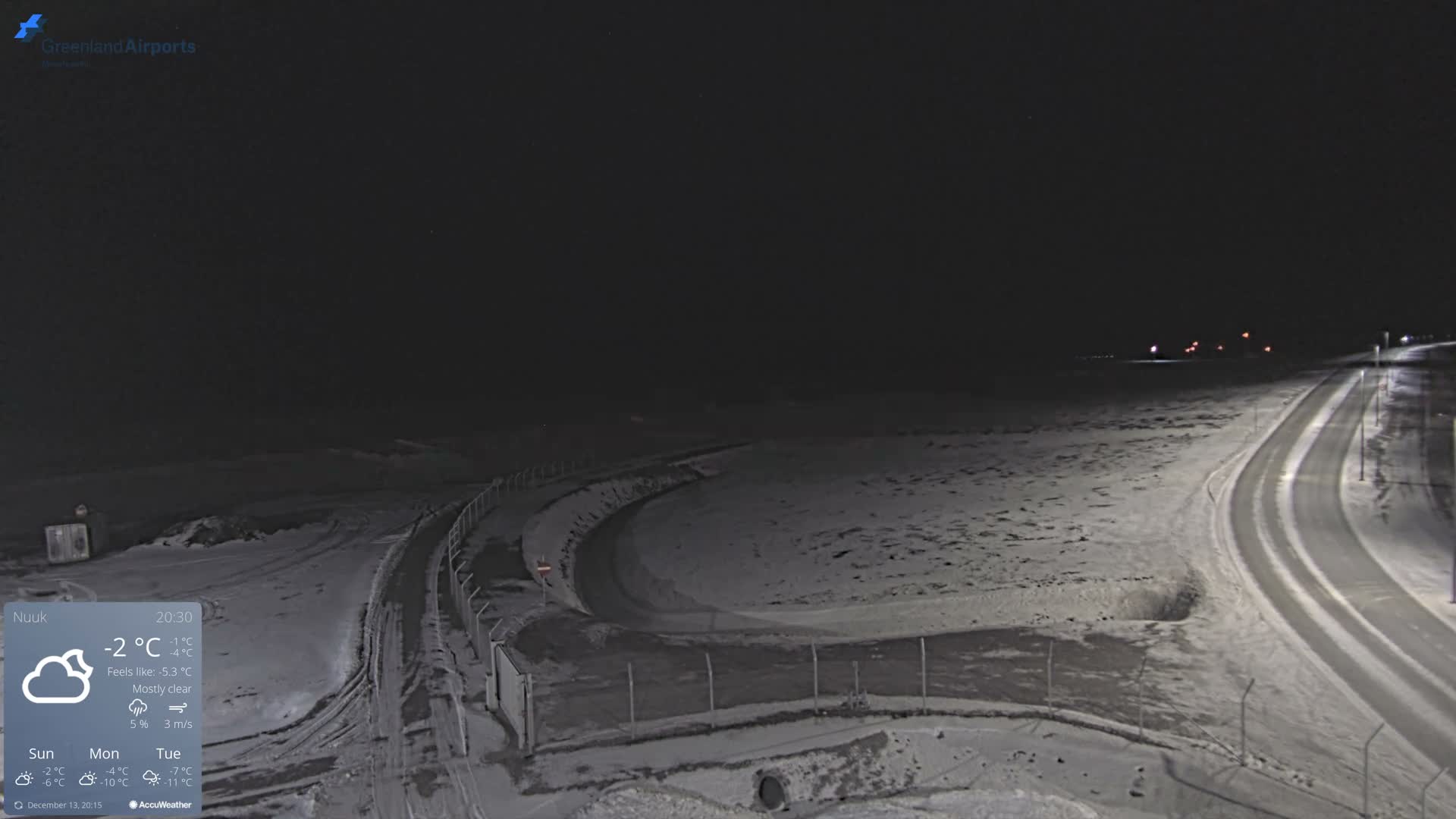 Nuuk Airport North Towards View Live Cam GOH / BGGH - Nuuk, Sermersooq, Greenland, Denmark