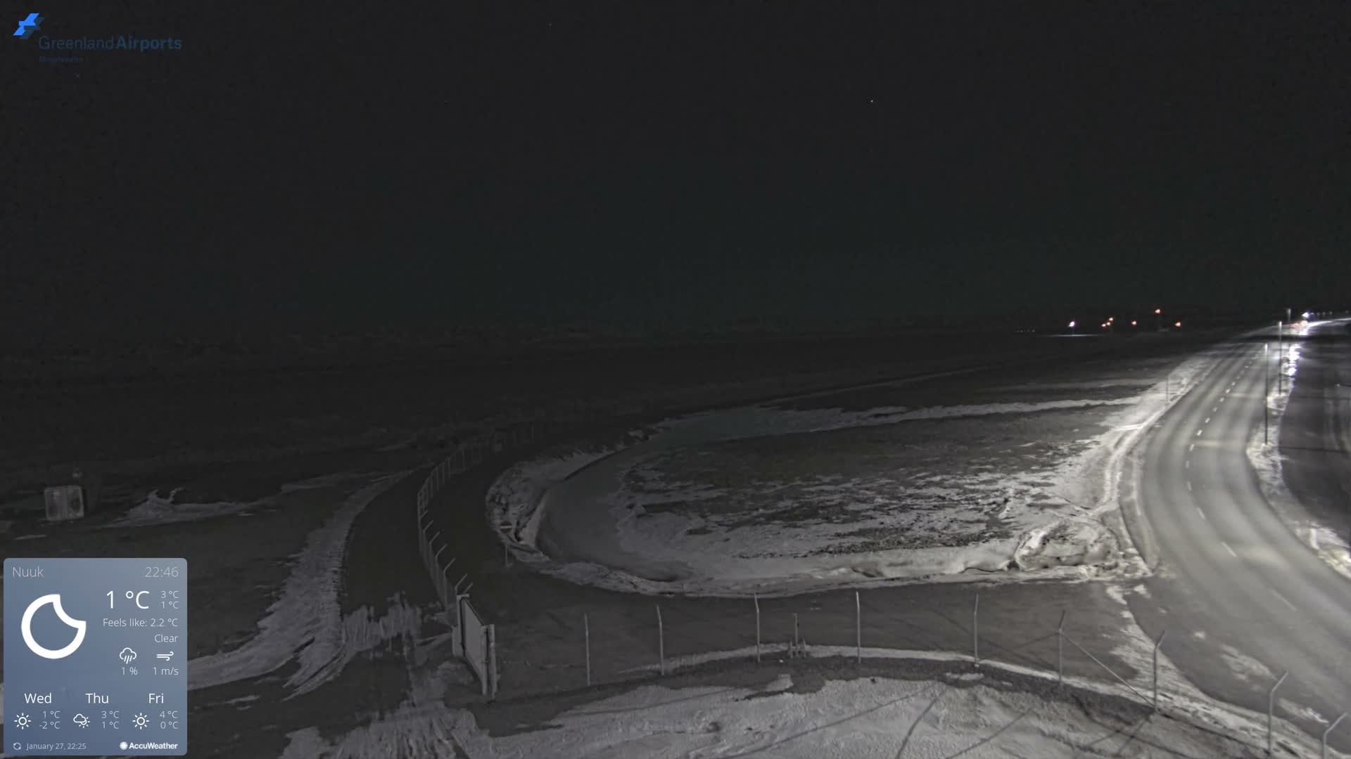 Nuuk Airport North Towards View Live Cam GOH / BGGH - Nuuk, Sermersooq, Greenland, Denmark