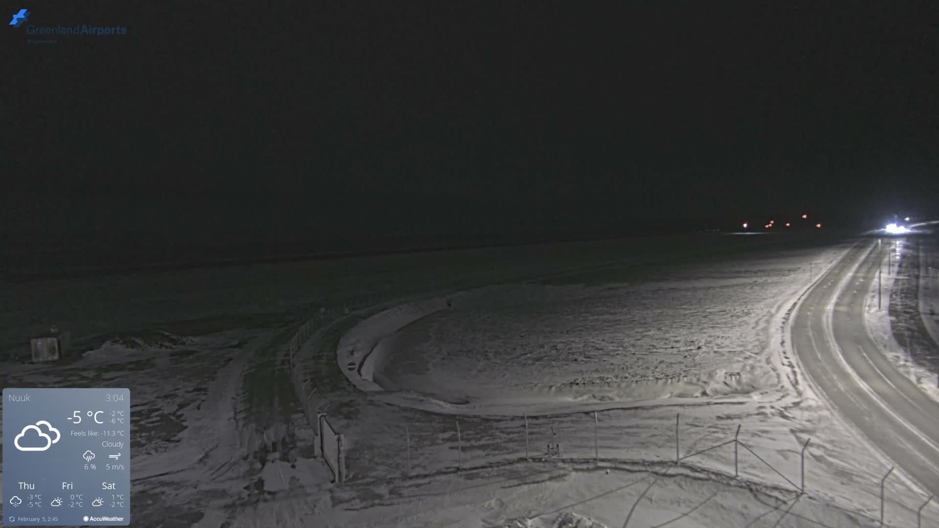 Nuuk Airport North Towards View Live Cam GOH / BGGH - Nuuk, Sermersooq, Greenland, Denmark