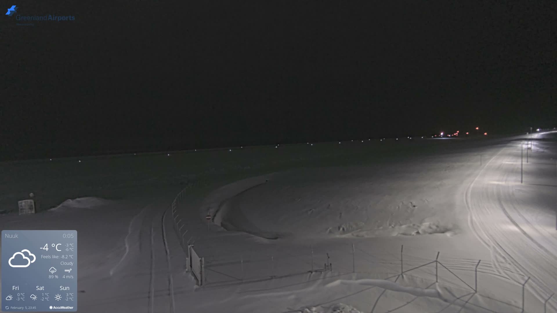 Nuuk Airport North Towards View Live Cam GOH / BGGH - Nuuk, Sermersooq, Greenland, Denmark