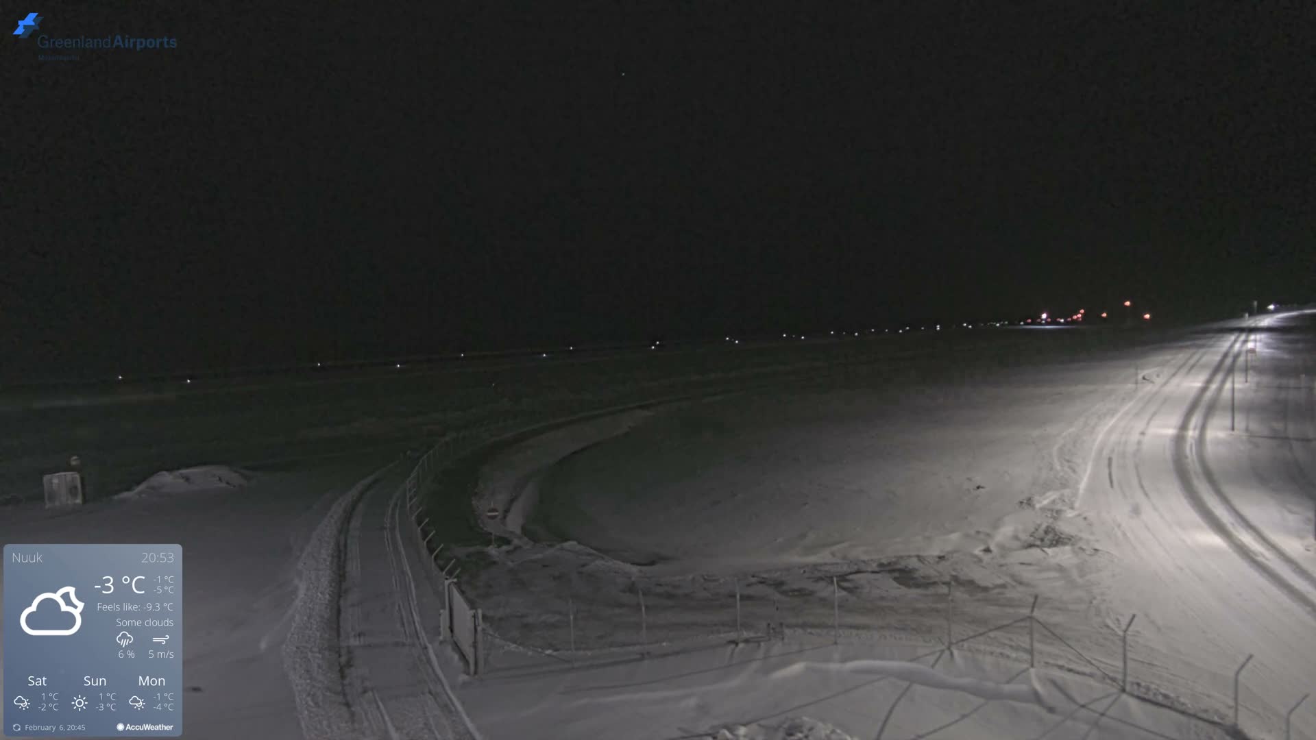 Nuuk Airport North Towards View Live Cam GOH / BGGH - Nuuk, Sermersooq, Greenland, Denmark