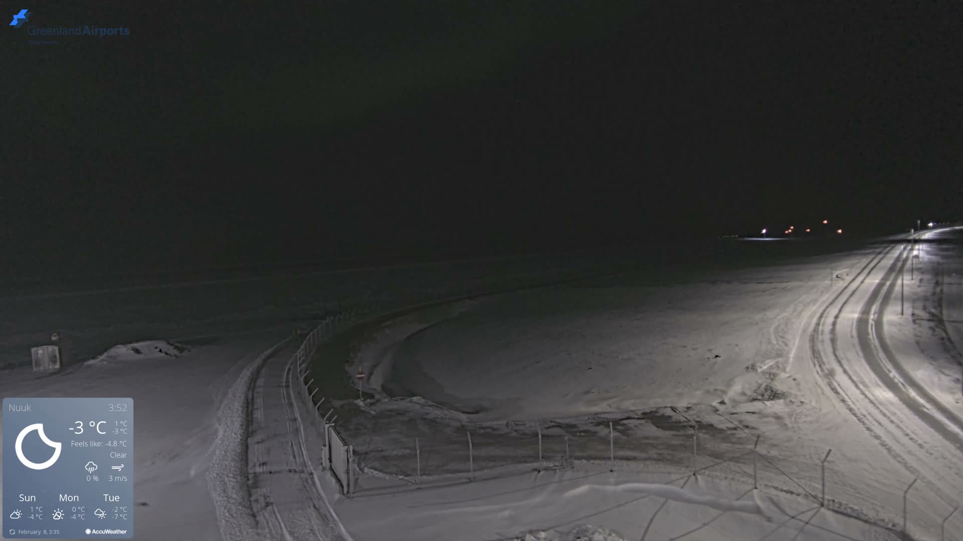 Nuuk Airport North Towards View Live Cam GOH / BGGH - Nuuk, Sermersooq, Greenland, Denmark
