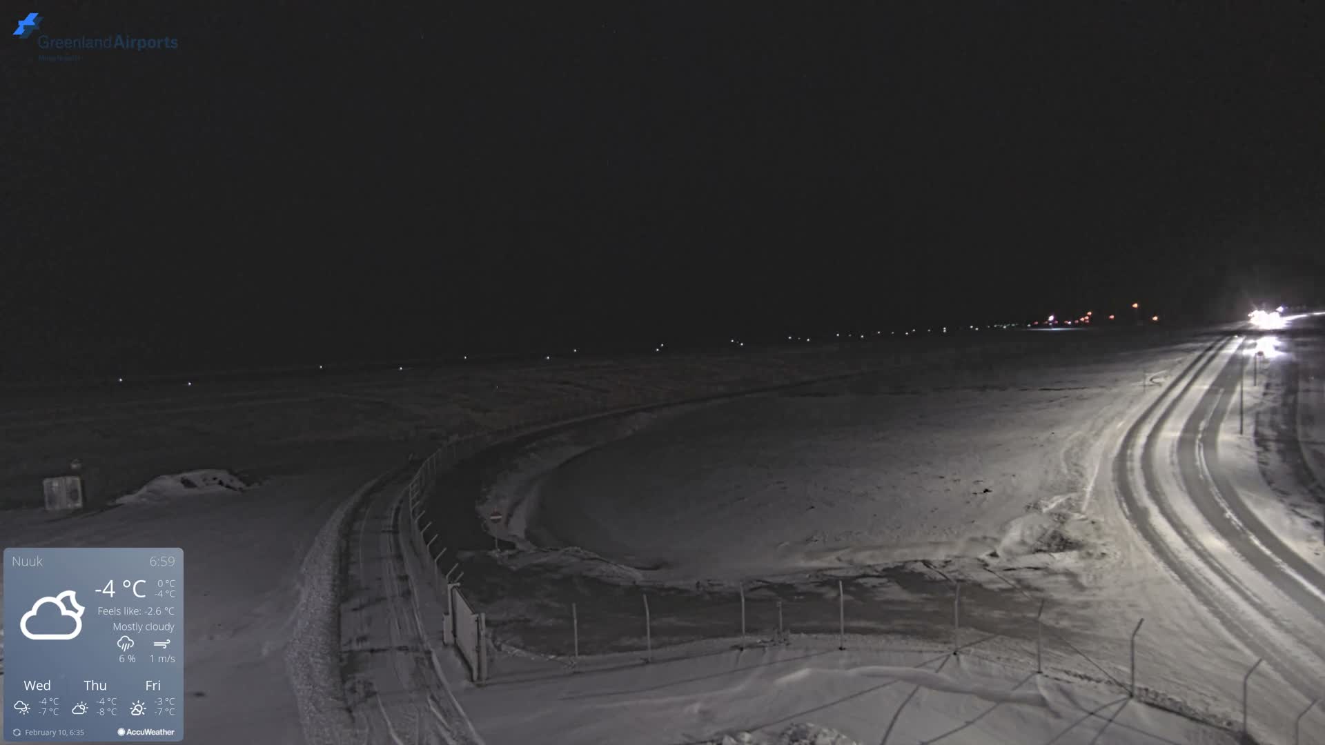 Nuuk Airport North Towards View Live Cam GOH / BGGH - Nuuk, Sermersooq, Greenland, Denmark
