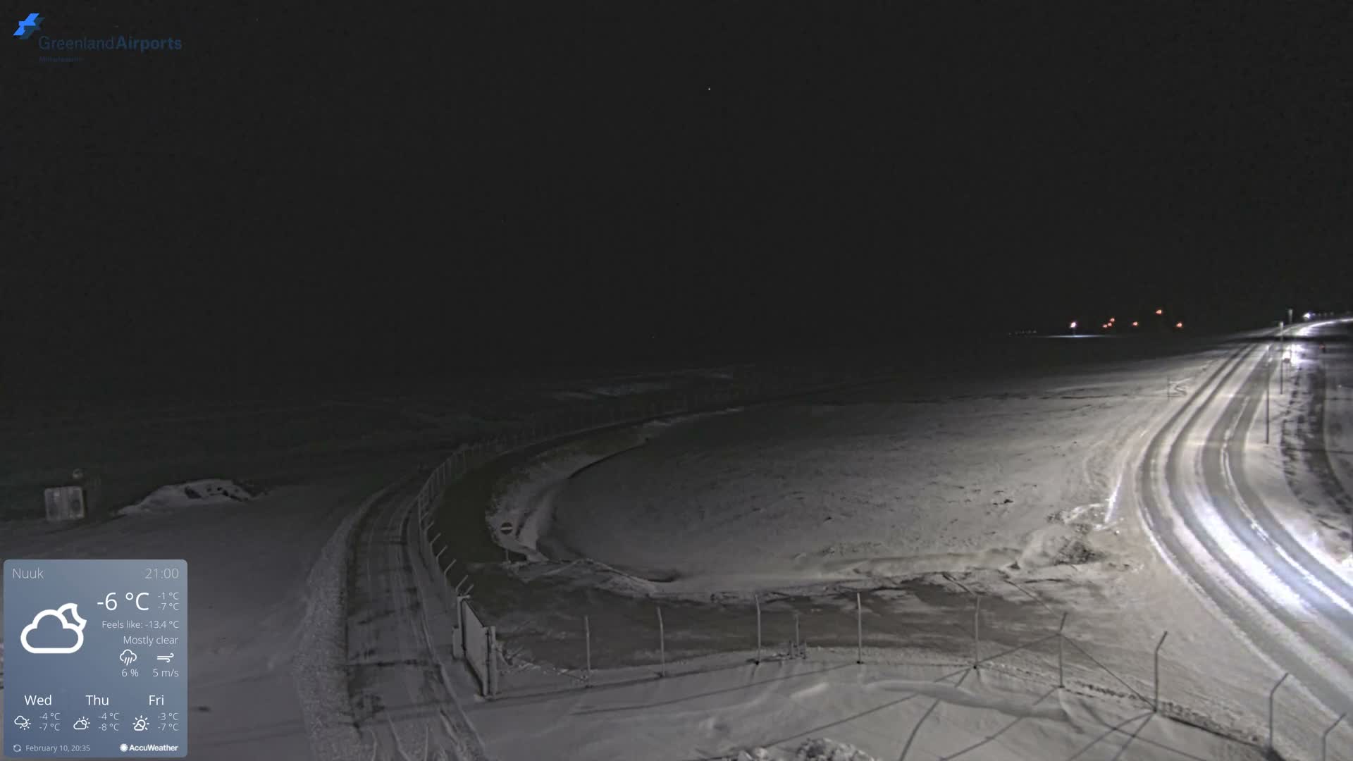 Nuuk Airport North Towards View Live Cam GOH / BGGH - Nuuk, Sermersooq, Greenland, Denmark