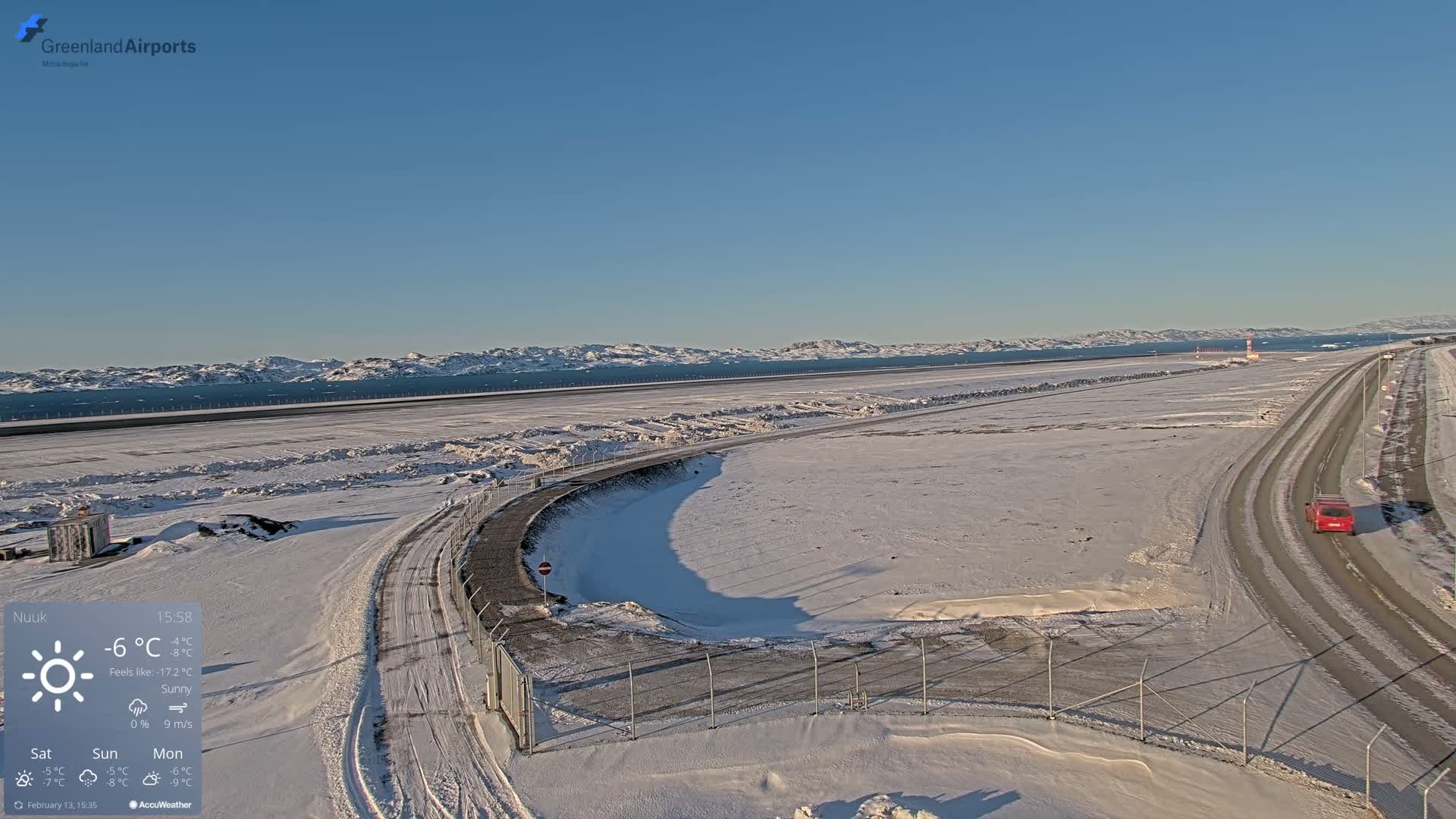 Nuuk Airport North Towards View Live Cam GOH / BGGH - Nuuk, Sermersooq, Greenland, Denmark