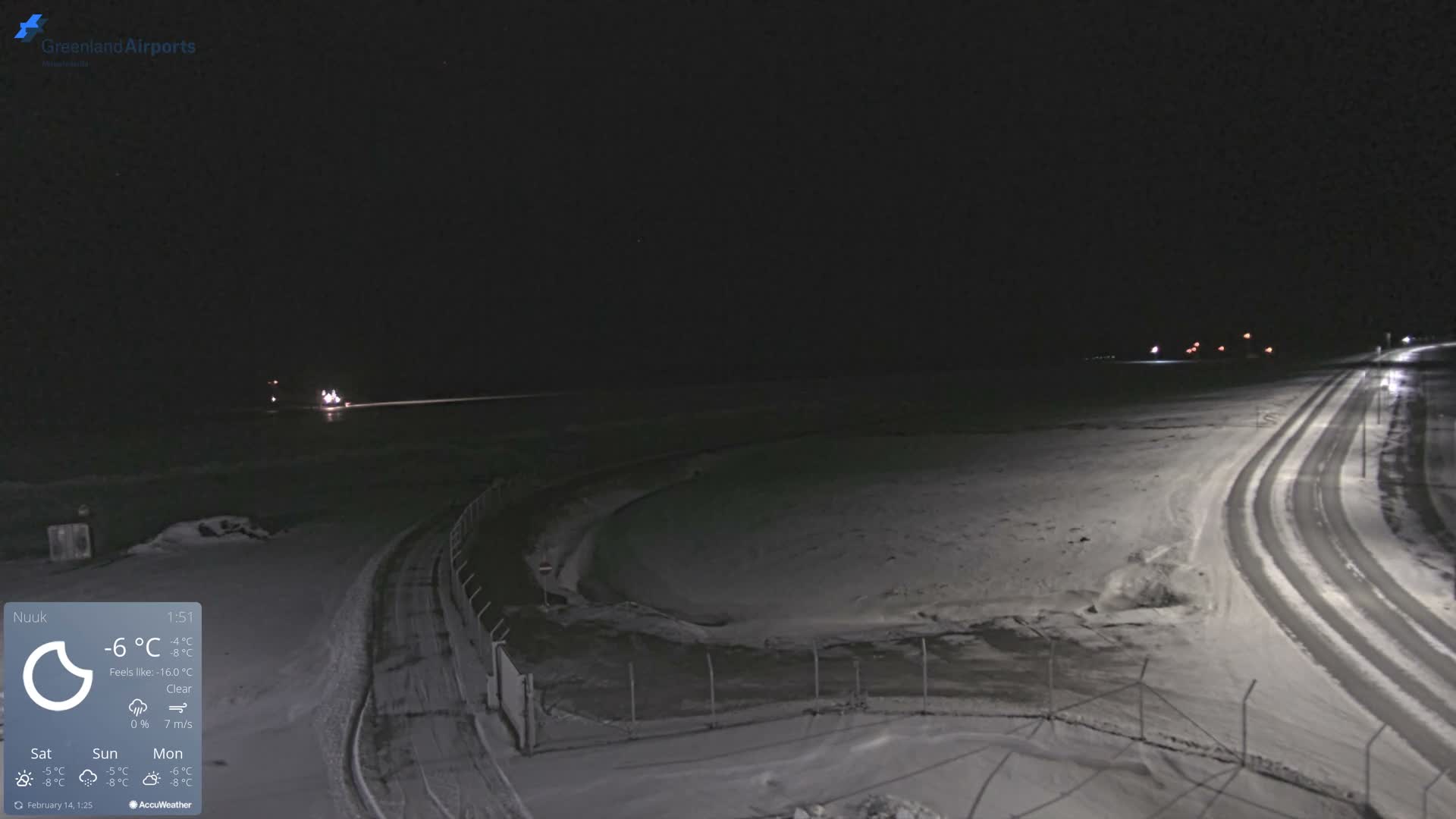 Nuuk Airport North Towards View Live Cam GOH / BGGH - Nuuk, Sermersooq, Greenland, Denmark