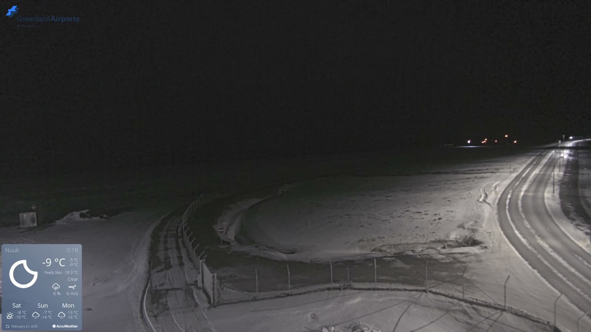 Nuuk Airport North Towards View Live Cam GOH / BGGH - Nuuk, Sermersooq, Greenland, Denmark