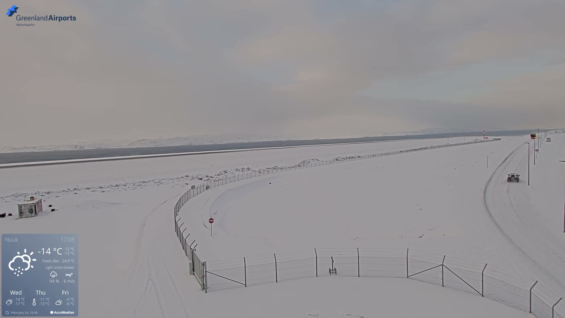 Nuuk Airport North Towards View Live Cam GOH / BGGH - Nuuk, Sermersooq, Greenland, Denmark