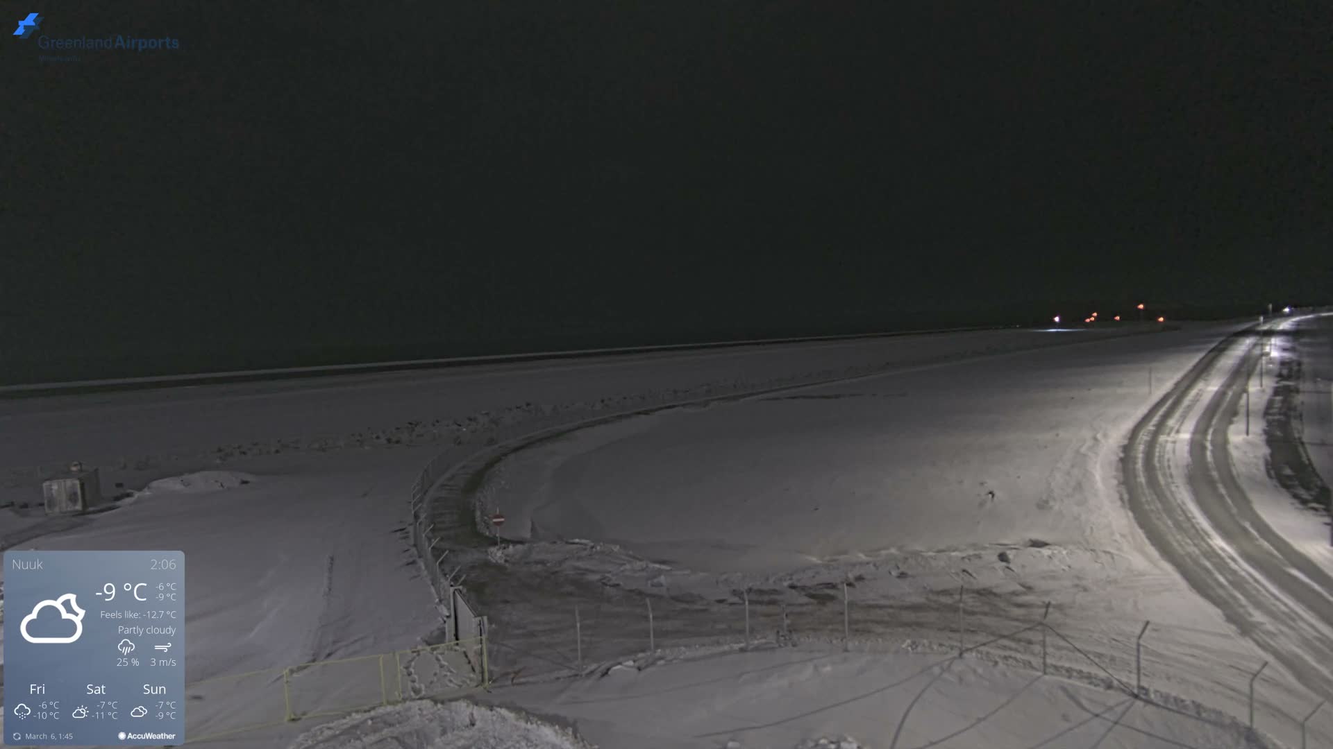 Nuuk Airport North Towards View Live Cam GOH / BGGH - Nuuk, Sermersooq, Greenland, Denmark
