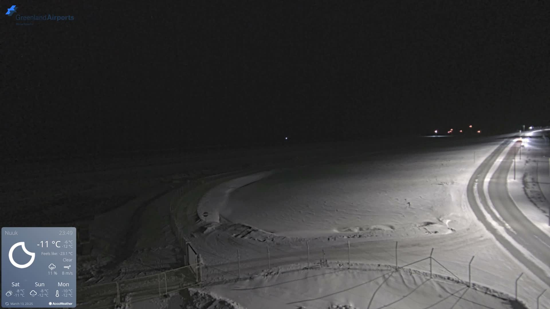 Nuuk Airport North Towards View Live Cam GOH / BGGH - Nuuk, Sermersooq, Greenland, Denmark