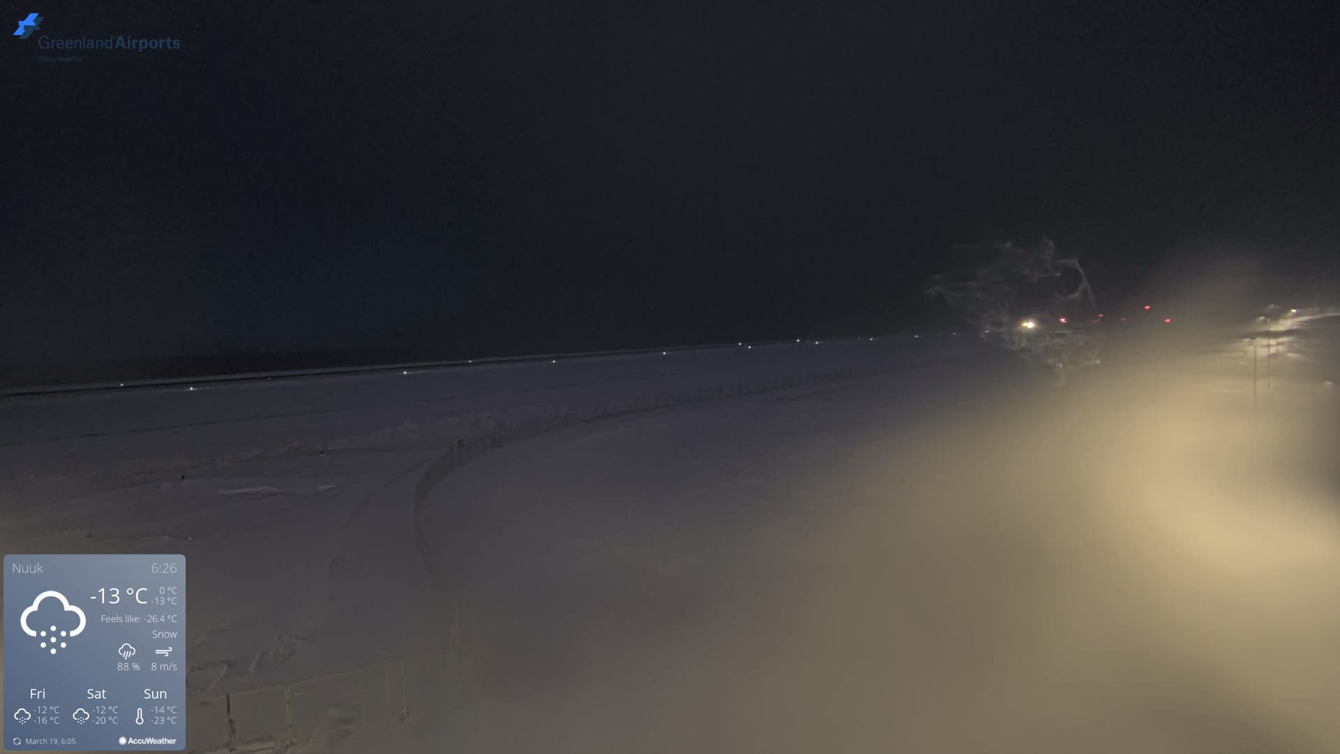 Nuuk Airport North Towards View Live Cam GOH / BGGH - Nuuk, Sermersooq, Greenland, Denmark