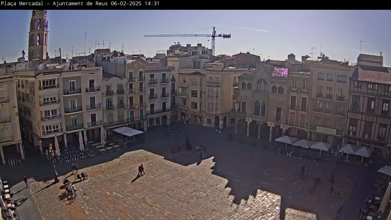 Reus Town Hall, Mercadal Square Live Cam - Tarragona,  Catalonia, Spain