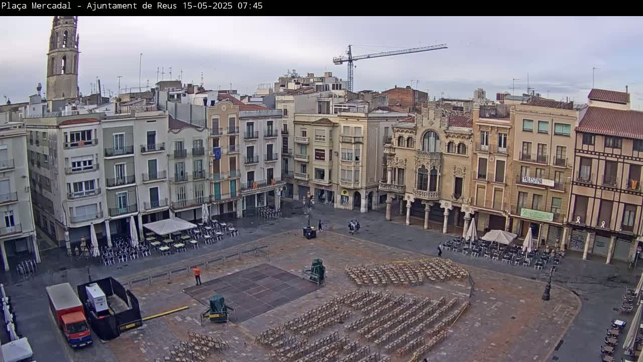 Reus Town Hall, Mercadal Square Live Cam - Tarragona,  Catalonia, Spain