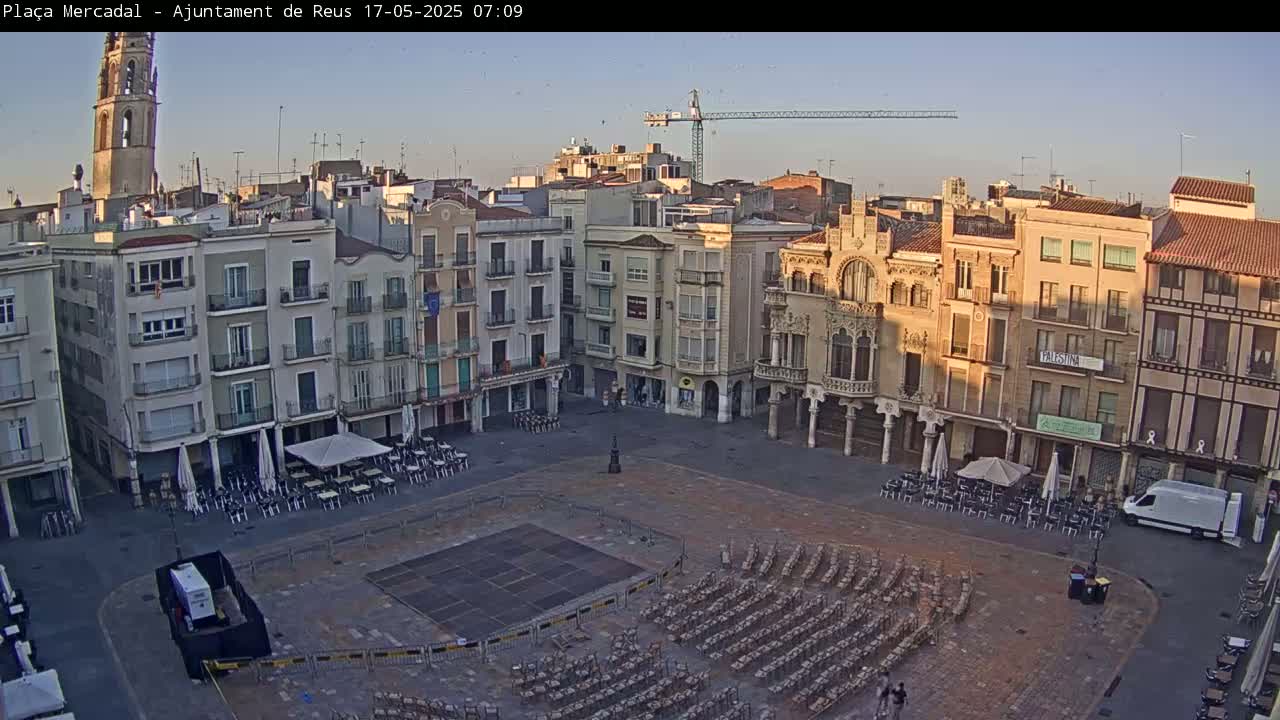 Reus Town Hall, Mercadal Square Live Cam - Tarragona,  Catalonia, Spain