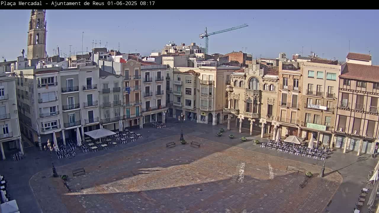 Reus Town Hall, Mercadal Square Live Cam - Tarragona,  Catalonia, Spain