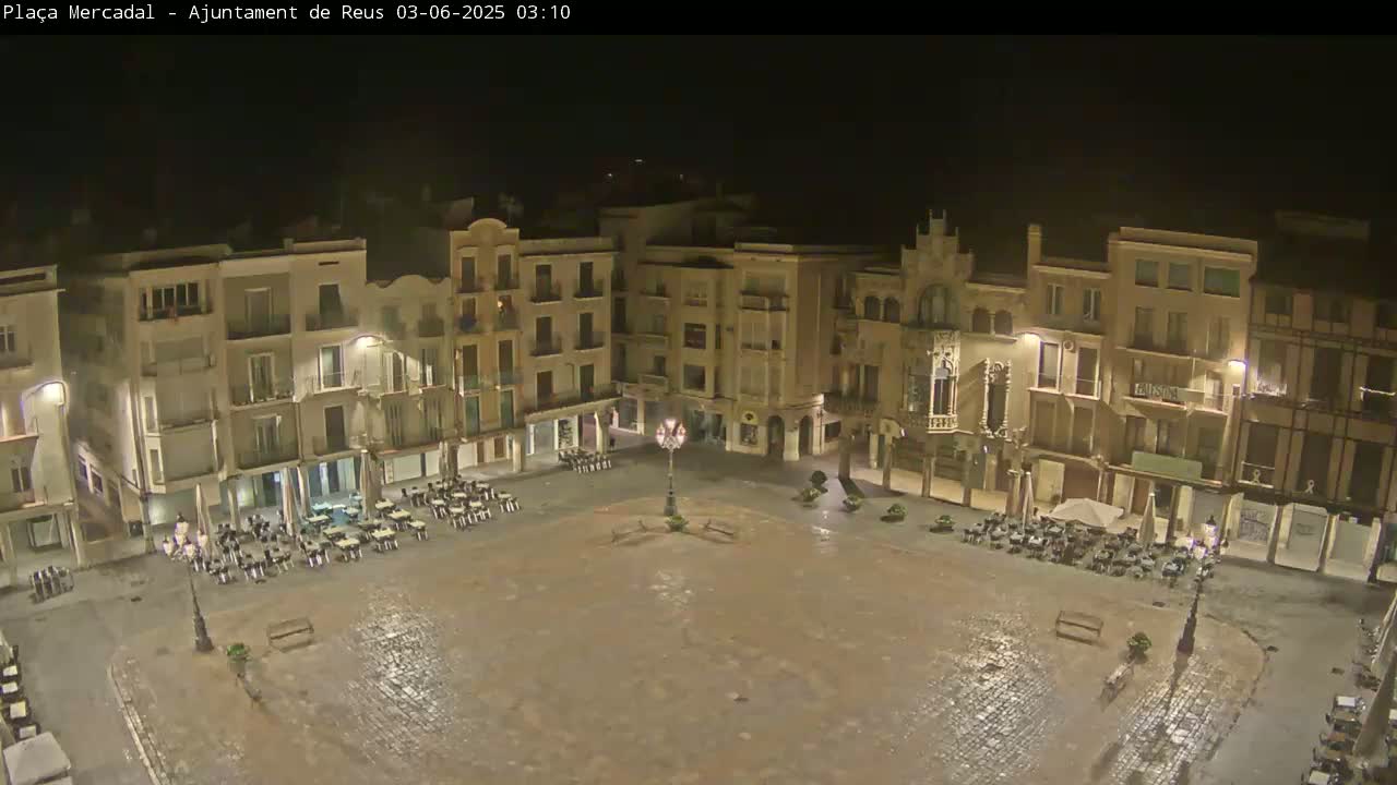 Reus Town Hall, Mercadal Square Live Cam - Tarragona,  Catalonia, Spain