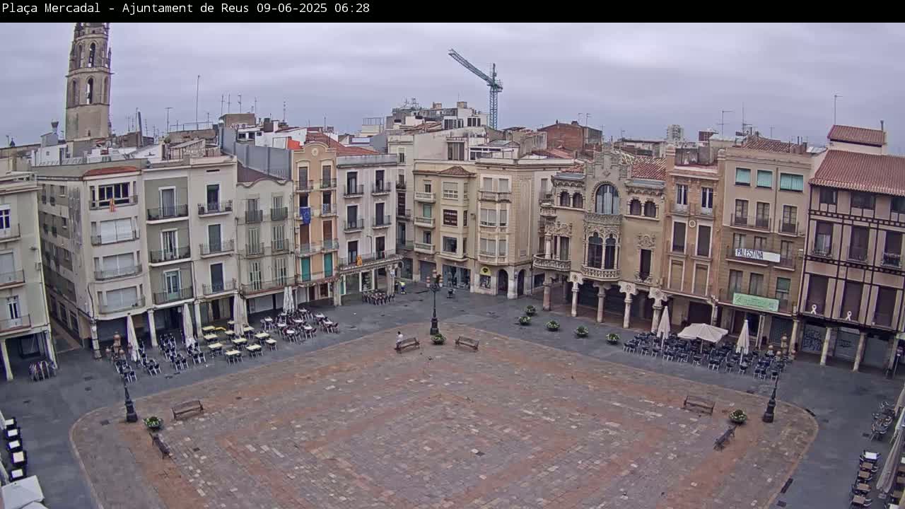 Reus Town Hall, Mercadal Square Live Cam - Tarragona,  Catalonia, Spain