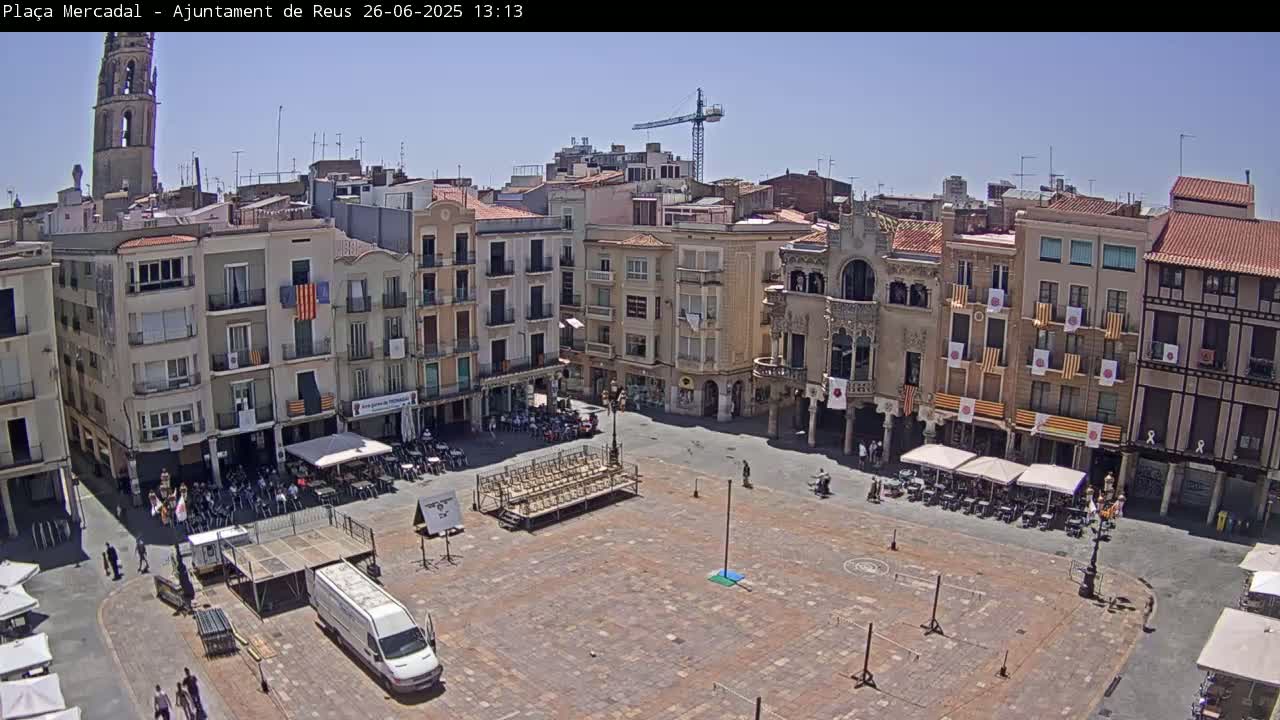 Reus Town Hall, Mercadal Square Live Cam - Tarragona, Catalonia, Spain