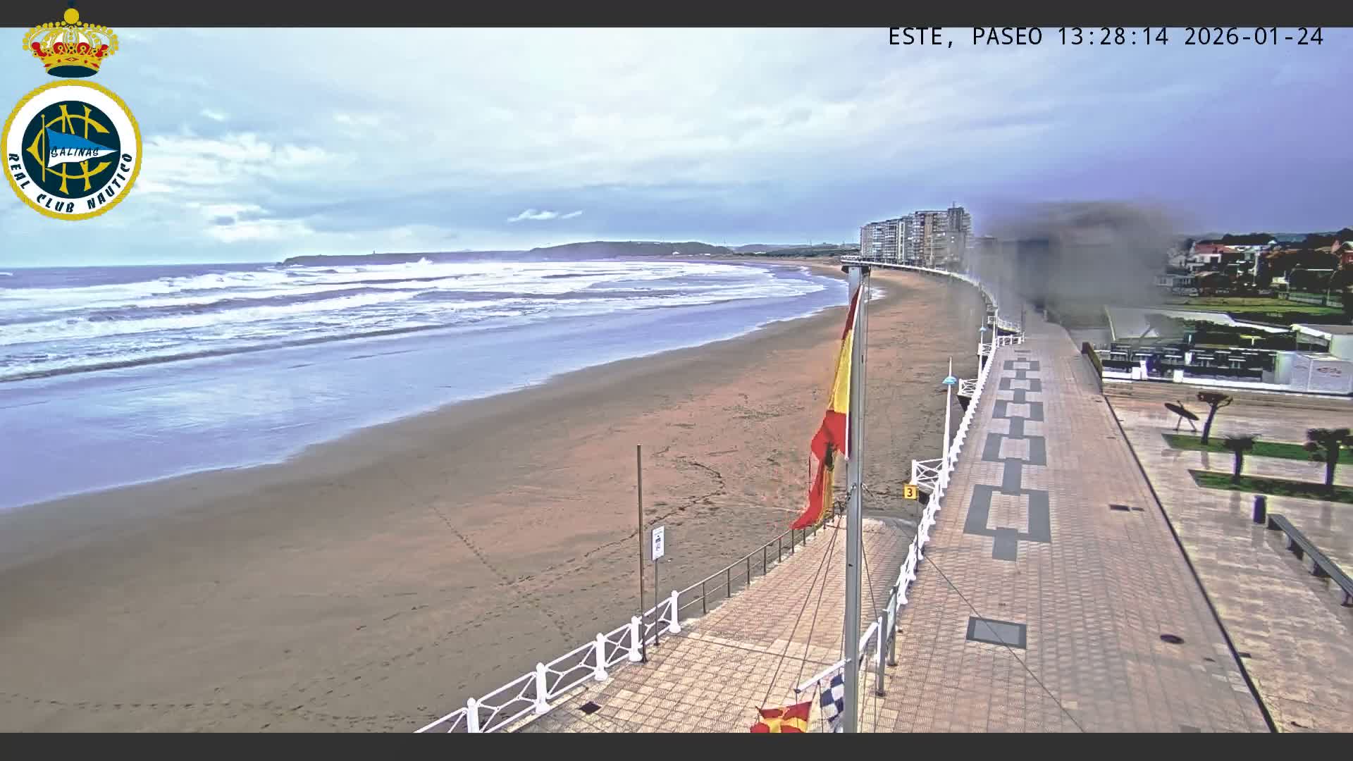 East Playa de Salinas Beach Live Cam - Avilés, Asturias, Spain