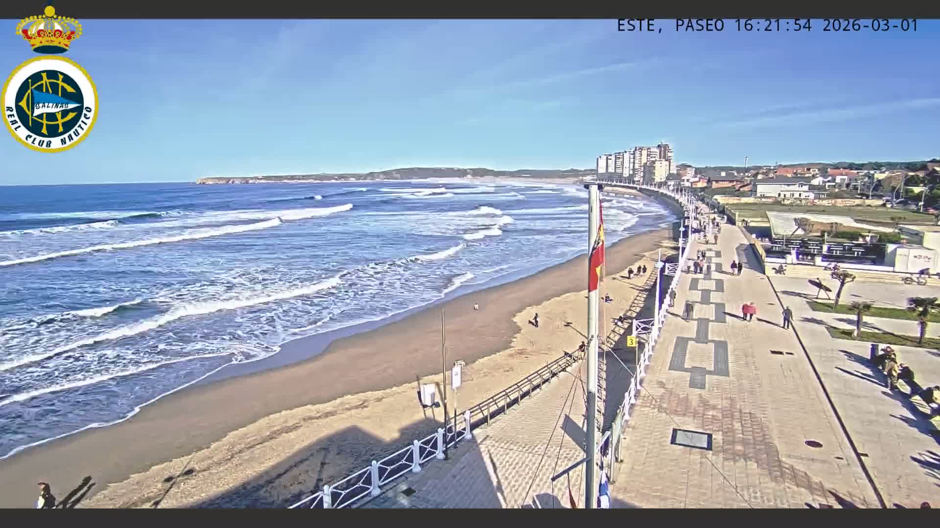 East Playa de Salinas Beach Live Cam - Avilés, Asturias, Spain