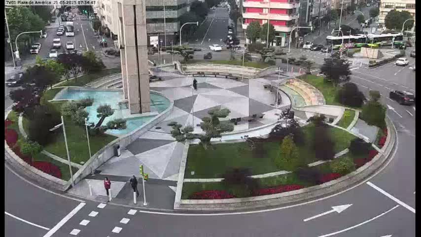Vigo, Plaza América Square Live Cam - Pontevedra, Galicia, Spain
