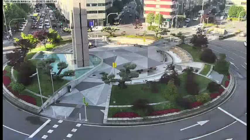 Vigo, Plaza América Square Live Cam - Pontevedra, Galicia, Spain