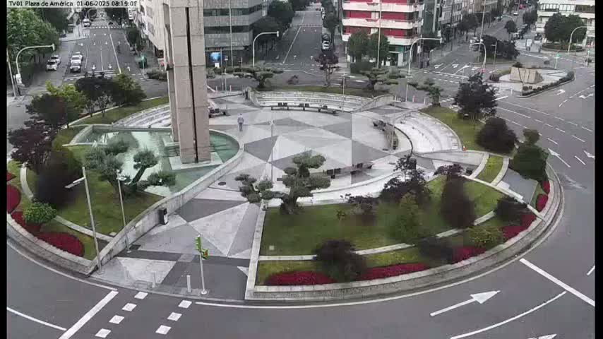 Vigo, Plaza América Square Live Cam - Pontevedra, Galicia, Spain