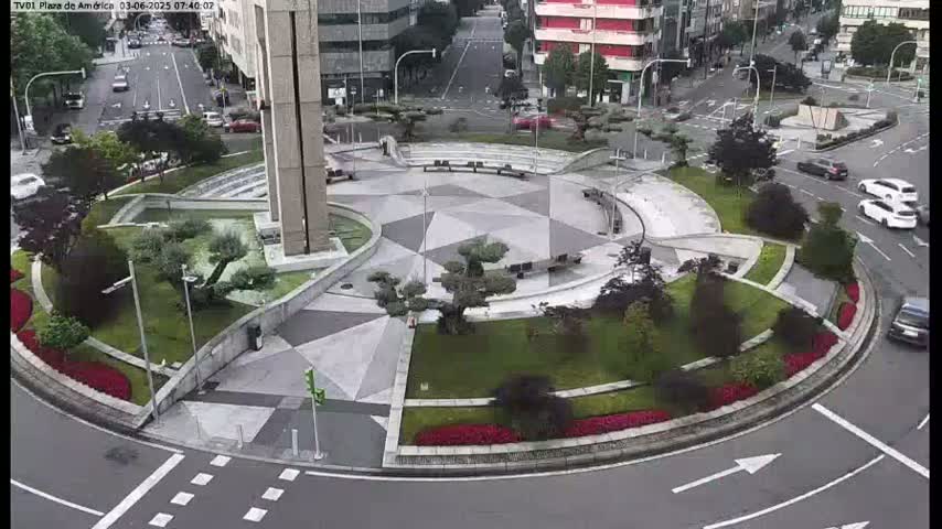 Vigo, Plaza América Square Live Cam - Pontevedra, Galicia, Spain