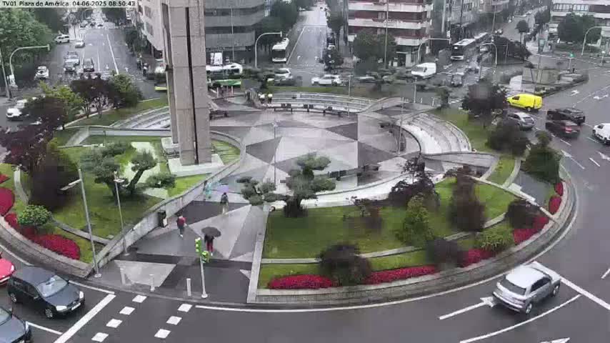 Vigo, Plaza América Square Live Cam - Pontevedra, Galicia, Spain
