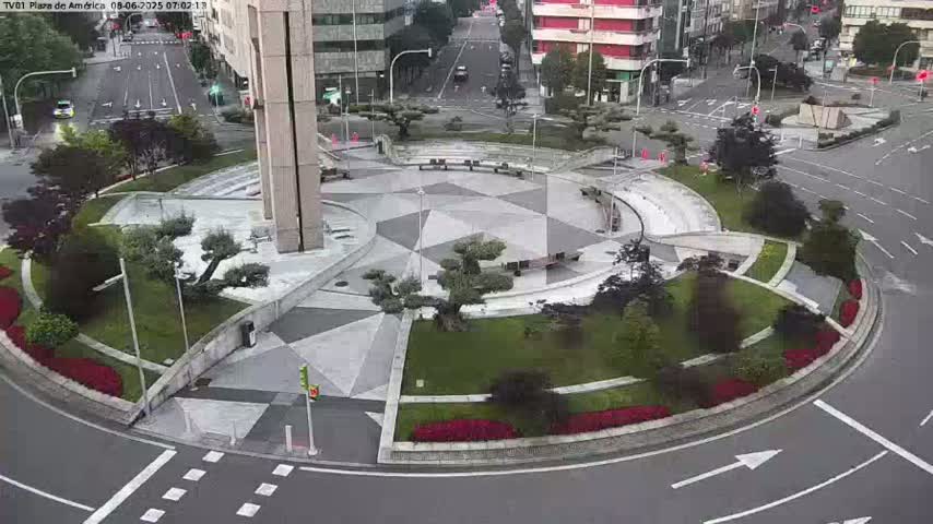 Vigo, Plaza América Square Live Cam - Pontevedra, Galicia, Spain