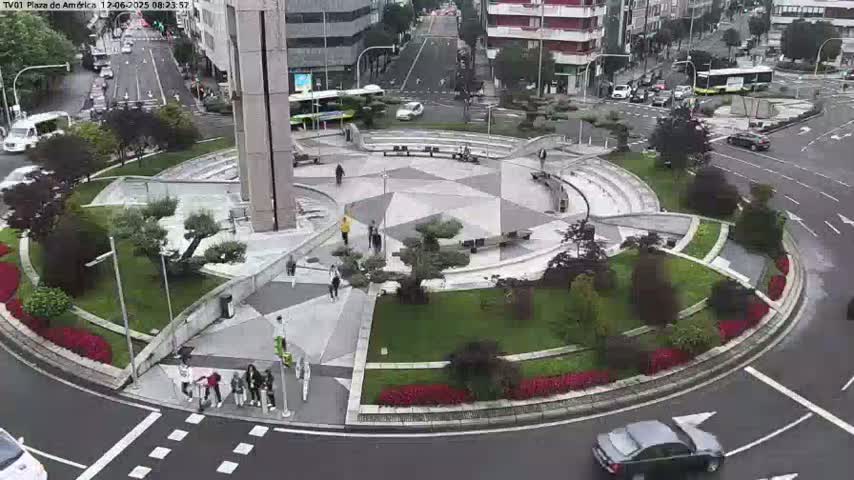 Vigo, Plaza América Square Live Cam - Pontevedra, Galicia, Spain