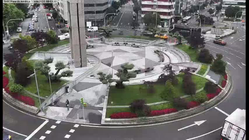 Vigo, Plaza América Square Live Cam - Pontevedra, Galicia, Spain