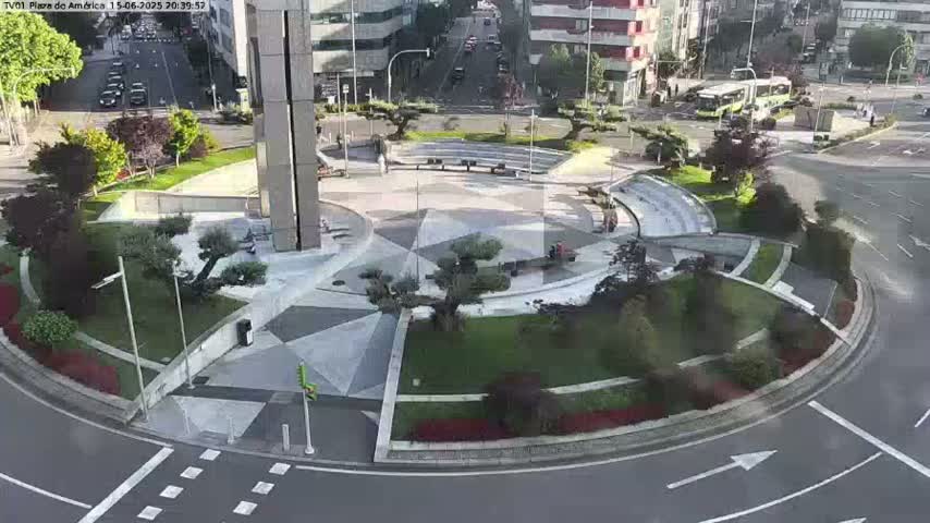 Vigo, Plaza América Square Live Cam - Pontevedra, Galicia, Spain