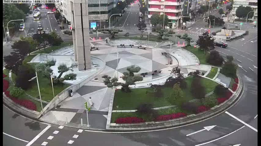 Vigo, Plaza América Square Live Cam - Pontevedra, Galicia, Spain