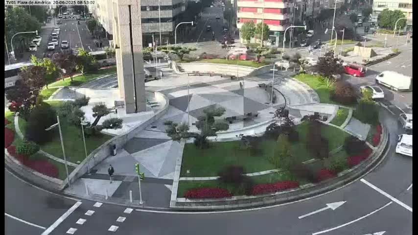 Vigo, Plaza América Square Live Cam - Pontevedra, Galicia, Spain
